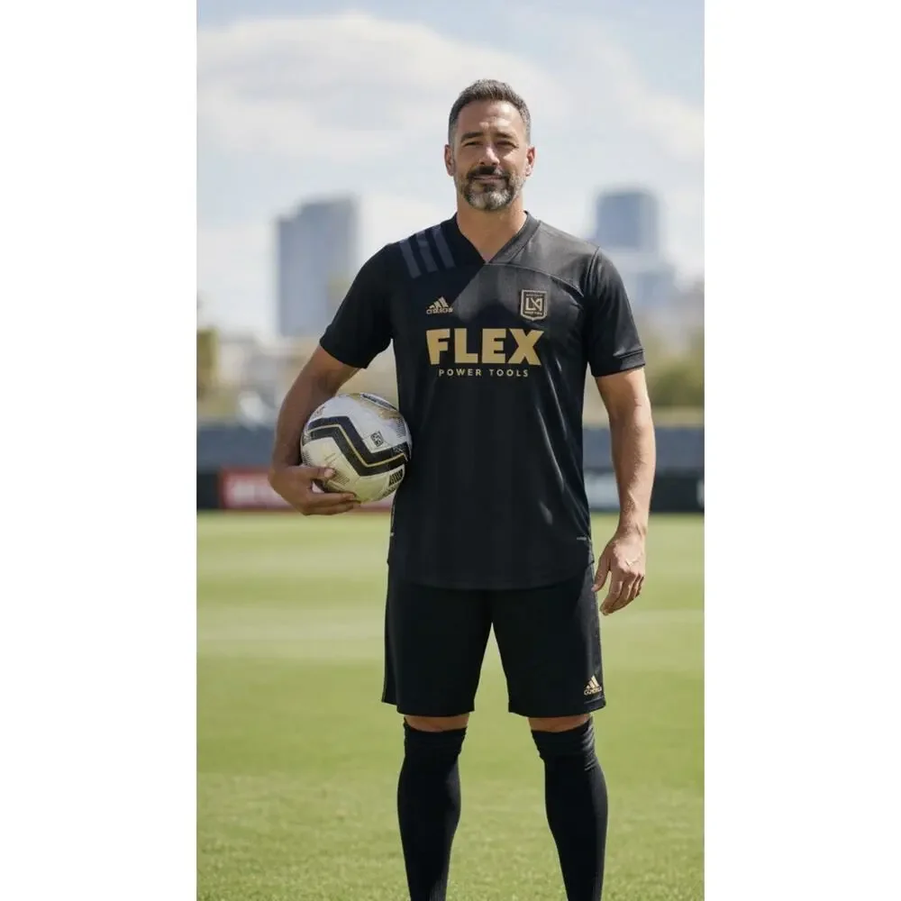 NWOT LAFC Adidas Blackout Soccer Jersey FLEX Power Tools Mens 2XL